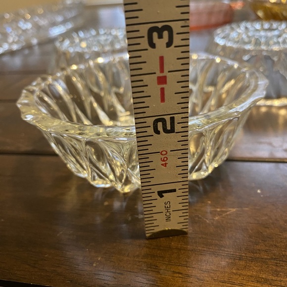 Three Cut Glass Dessert Bowl Depression Glass Ice Cream Bowl Set of 3 - Picture 3 of 7